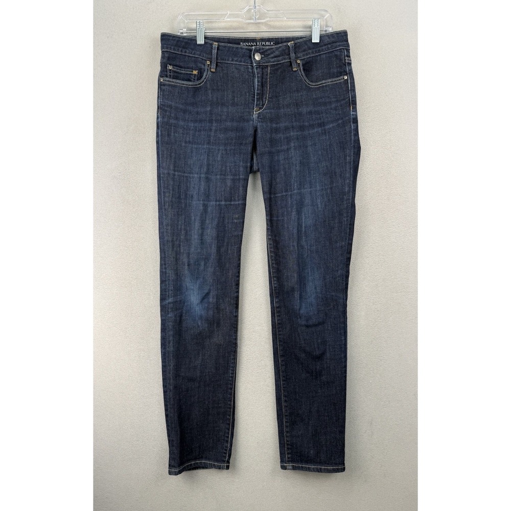 Banana Republic Women's Classic Skinny Jeans Size 10 Dark Wash Stretch Denims
